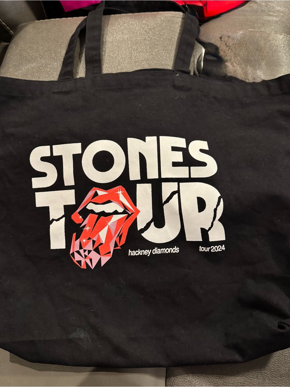Rolling Stones Tote Bag from Hackney Diamonds Tour 2024